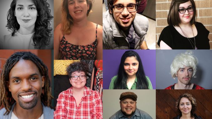 COLLAGE A photo collage featuring all ten playwrights whose works are featured in Nothing Without a Company's New Works Festival.